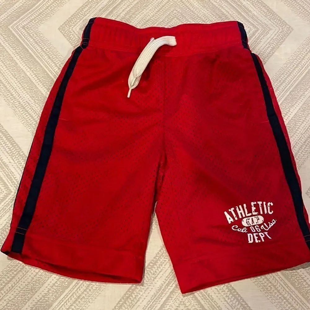 Gap Kids Boys Red Mesh Tie Athletic Shorts